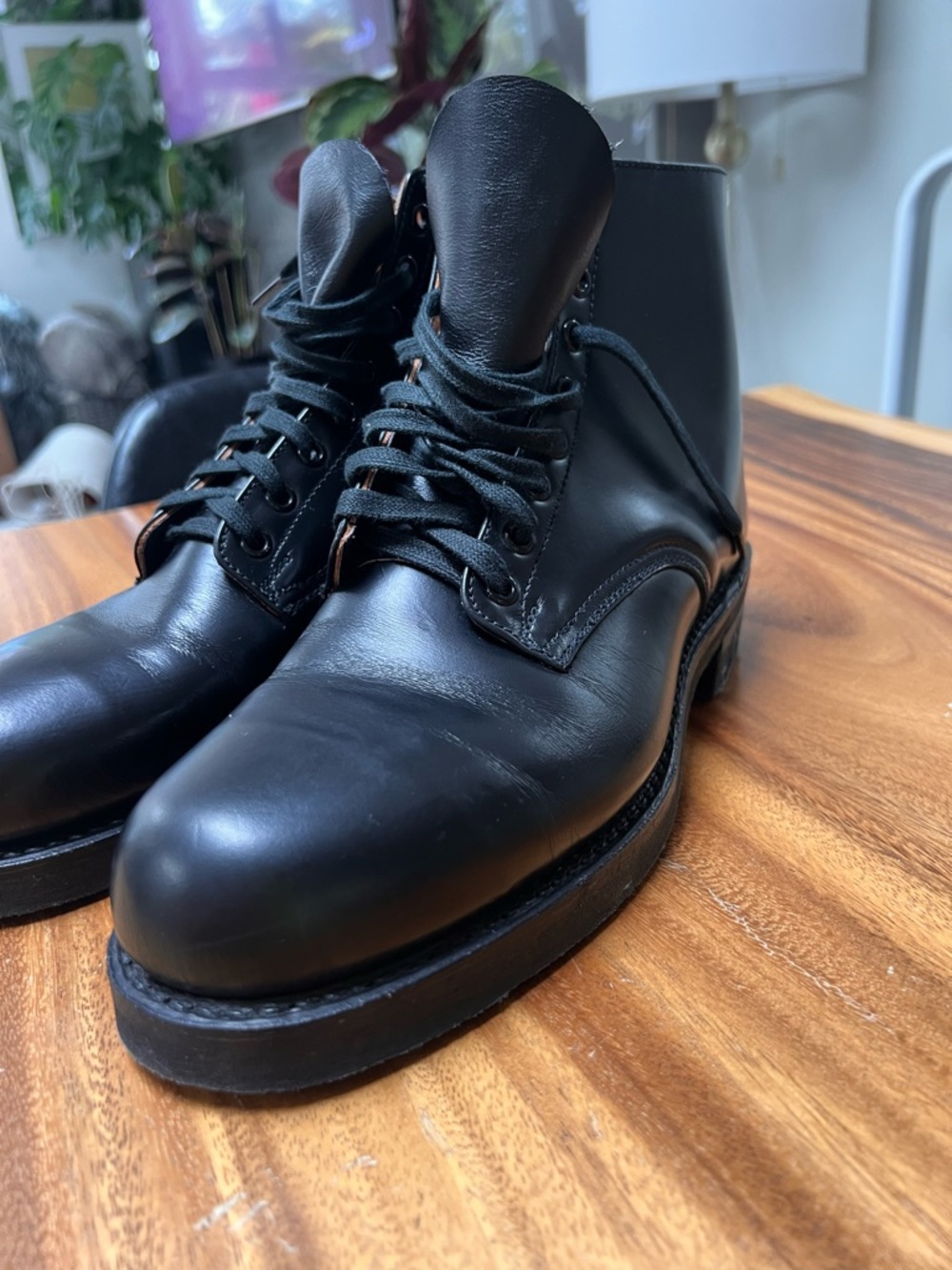 Biltrite Vintage Black Military Army Combat Boots Steel Toe - Picture 5 of 14